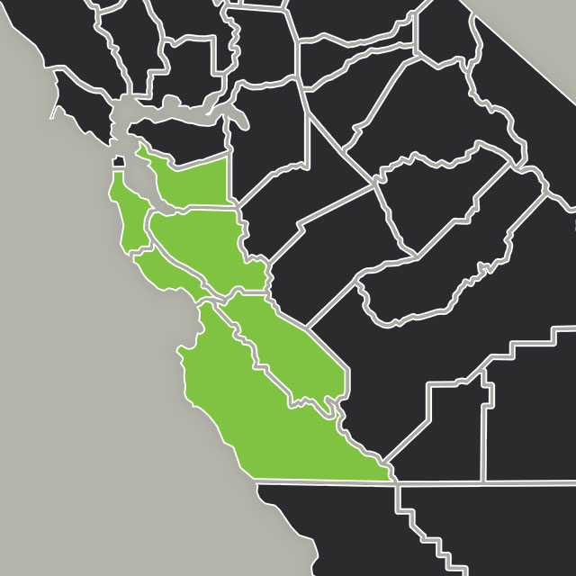 Currier's service area map